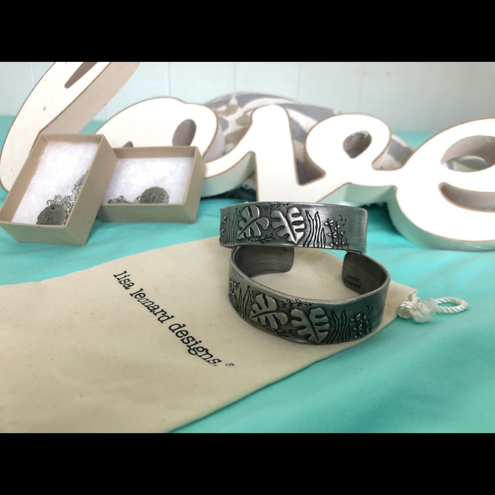 Lisa Leonard Thrive Cuff Set with Bonus Necklaces